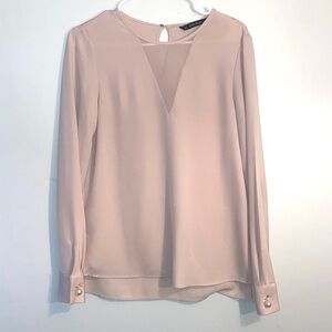 Long sleeve, light pink-ish blouse
